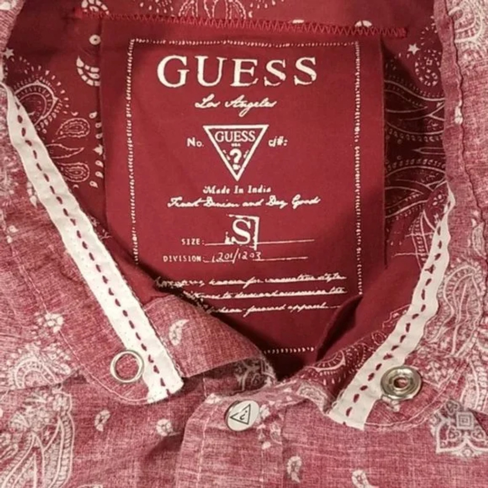Guess Los Angeles Men's Shirt Size S Pearl Snap Long Sleeve Western Wear - Picture 3 of 11